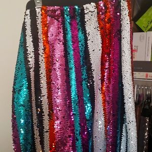 Multi Color sequin skirt